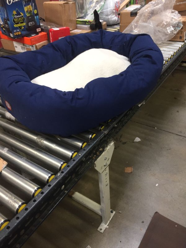 Photo 1 of 40" Blue & Sherpa Bagel Bed By Majestic Pet Products
