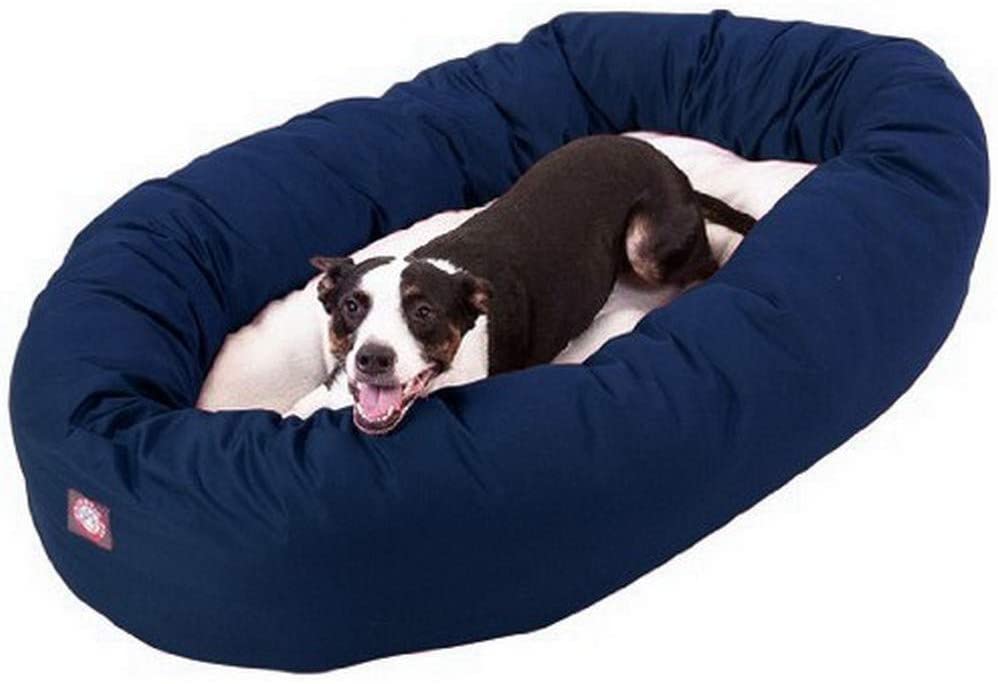 Photo 1 of 40" Blue & Sherpa Bagel Bed By Majestic Pet Products
