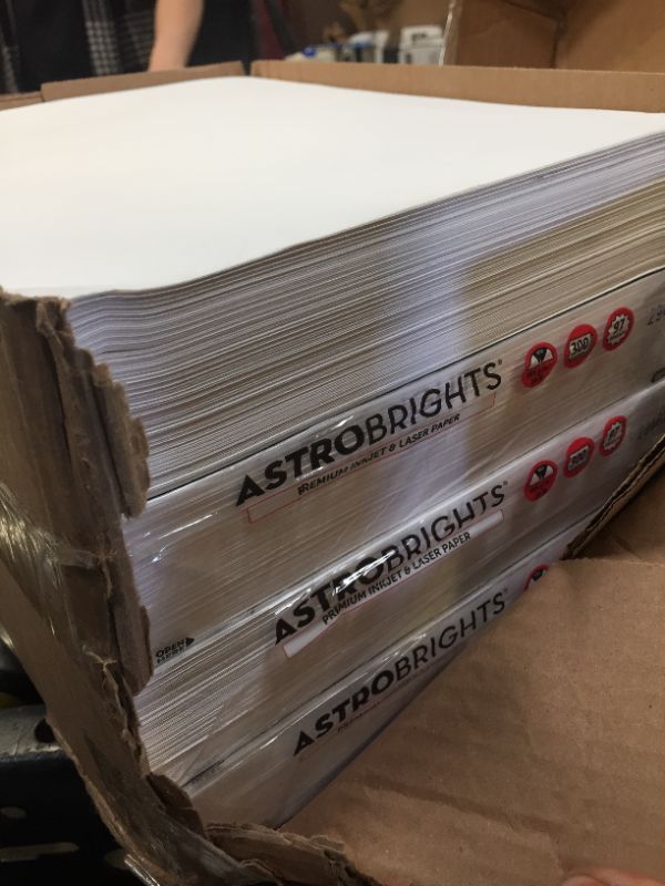 Photo 4 of 4-- Astrobrights 8.5" x 11" Printer & Copy Paper, 300 Sheets, 28lb - Astro White

