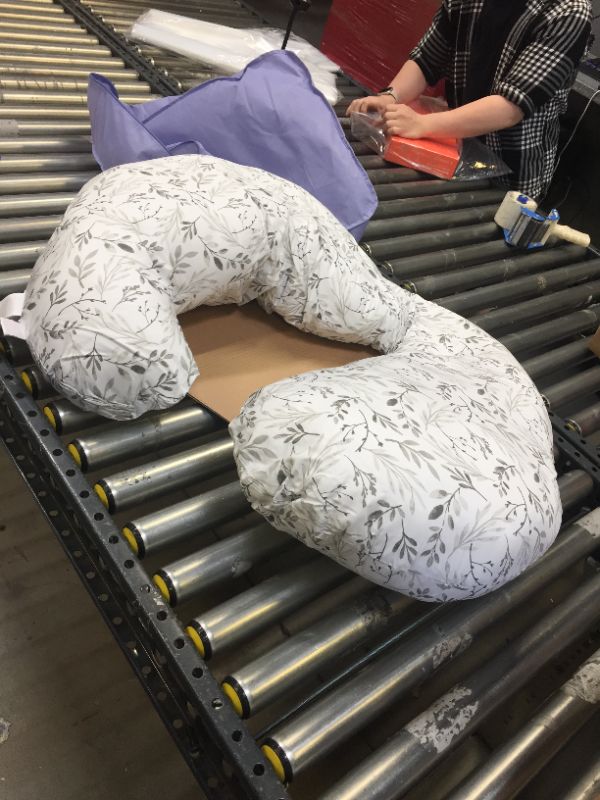 Photo 1 of Boppy® Total Body Pregnancy Pillow in Grey Leaves

