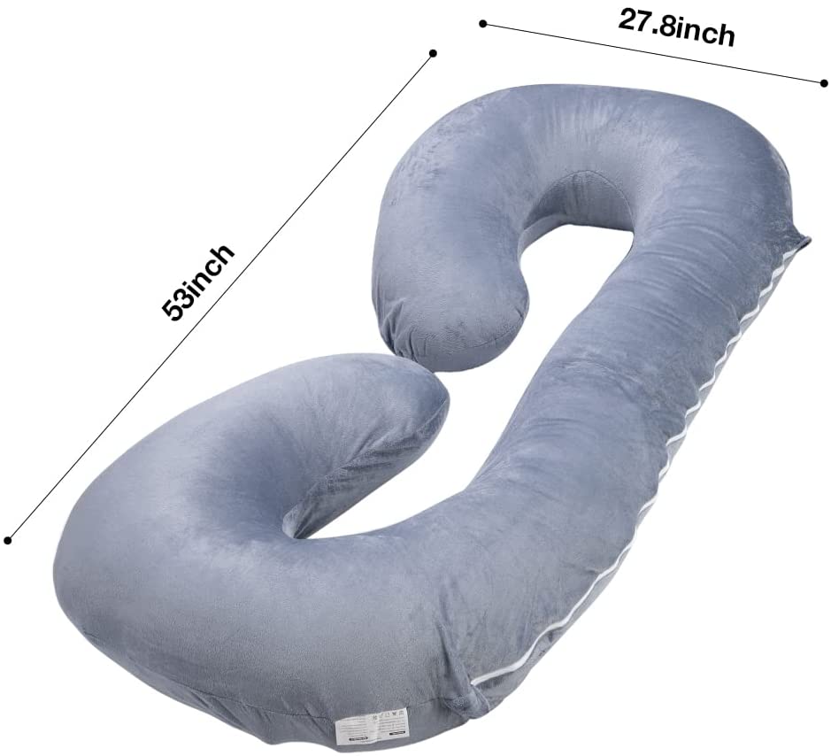 Photo 1 of Chilling Home Pregnancy Pillows, C Shaped Full Body Pillow for Pregnancy 53 Inch Maternity Pillow for Pregnant Women, Pregnancy Must Haves Pregnancy Pillows for Sleeping with Removable Cover
