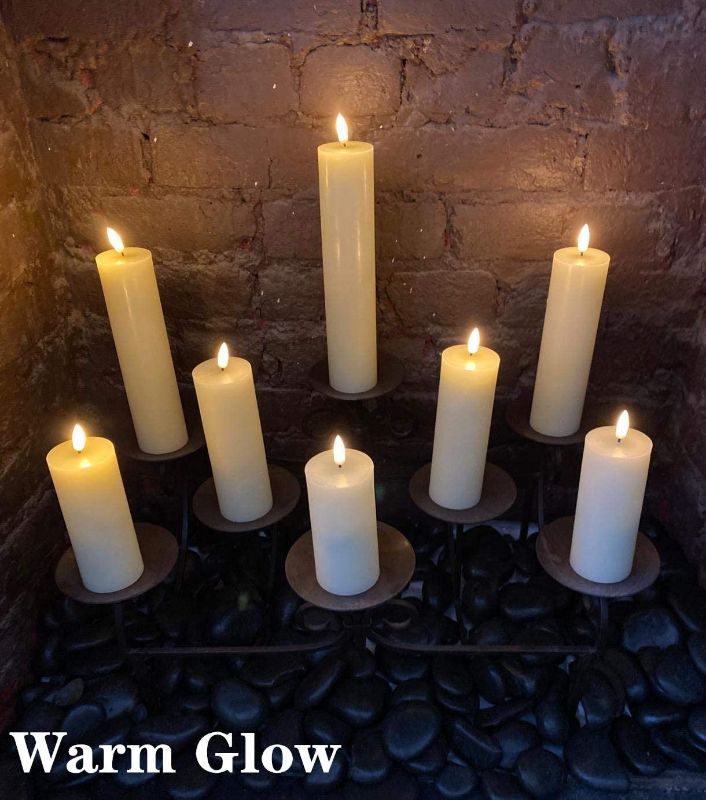 Photo 1 of Eywamage Realistic Slim Flameless Pillar Candes with Remote, Flickering Tall LED Battery Fireplace Candles Decor, 9 Pack Ivory D 2" H 4" 5" 6" 7" 8" 9"
