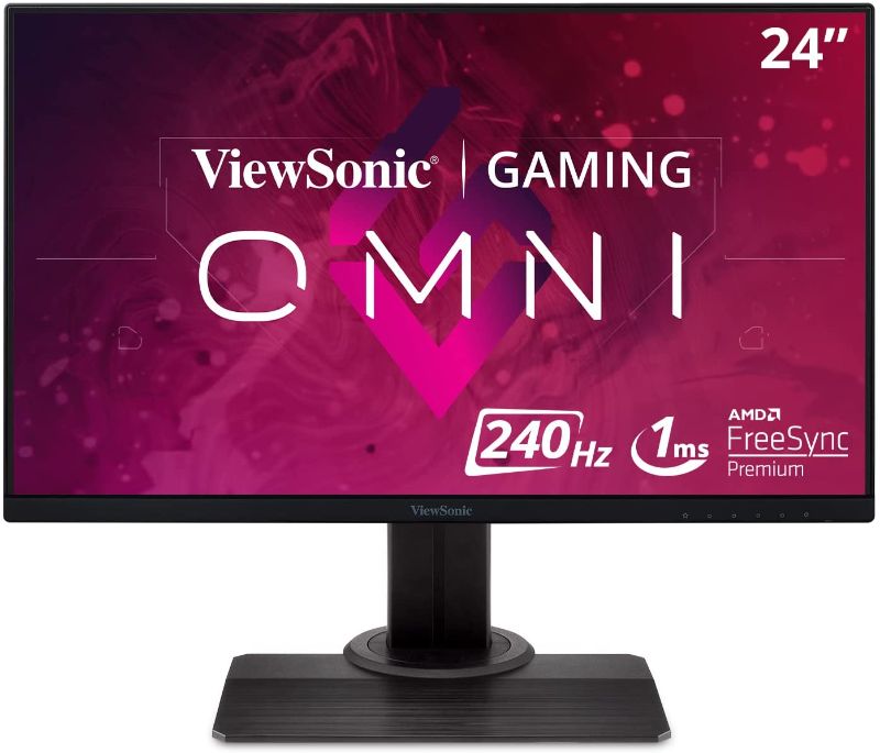 Photo 1 of ViewSonic OMNI XG2431 24 Inch 1080p 1ms 240Hz Gaming Monitor with AMD FreeSync Premium, Advanced Ergonomics, Eye Care, HDMI and DisplayPort for Esports
