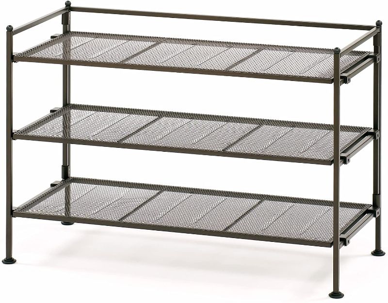 Photo 1 of Berkley Jensen Heavy Duty 3-Tier Utility and Shoe Rack - Bronze 15909
