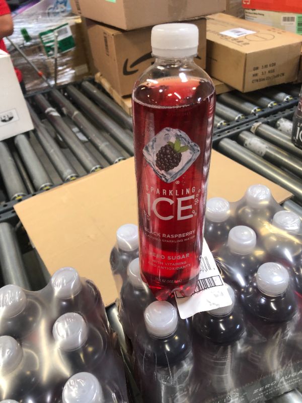 Photo 3 of 2 -- Sparkling ICE, Black Raspberry Sparkling Water, Zero Sugar Flavored Water, with Vitamins and Antioxidants, Low Calorie Beverage, 17 fl oz Bottles (Pack of 12)      3/16/2022
