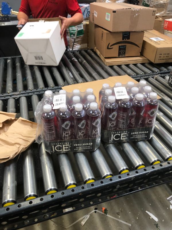 Photo 2 of 2 -- Sparkling ICE, Black Raspberry Sparkling Water, Zero Sugar Flavored Water, with Vitamins and Antioxidants, Low Calorie Beverage, 17 fl oz Bottles (Pack of 12)      3/16/2022
