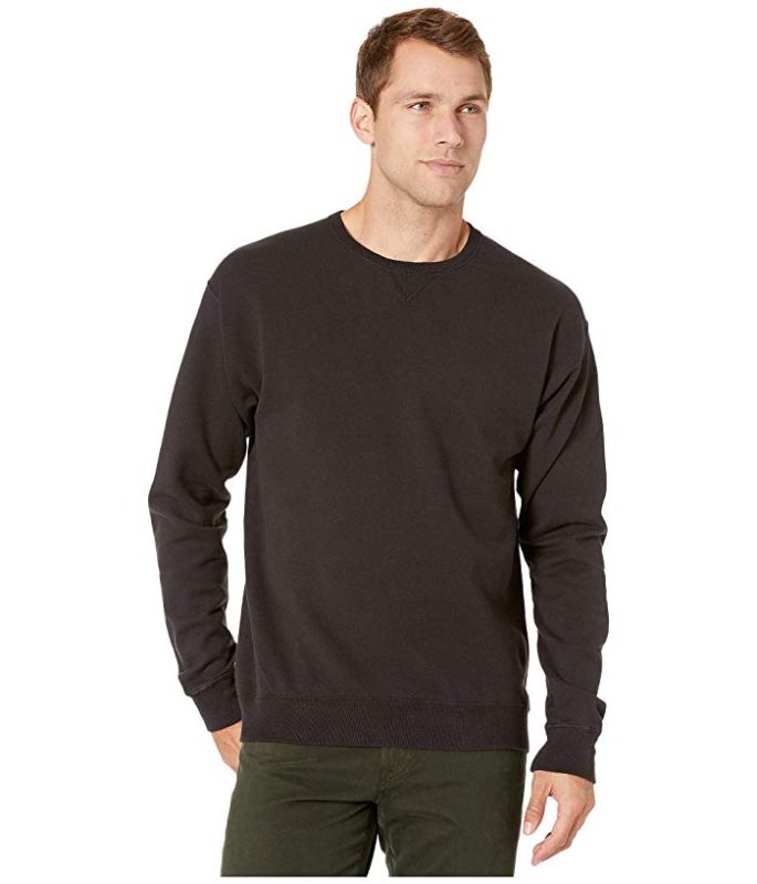 Photo 1 of Hanes Comfortwashtm Garment Dyed Fleece Sweatshirt (Black) Clothing - SIZE XL 
