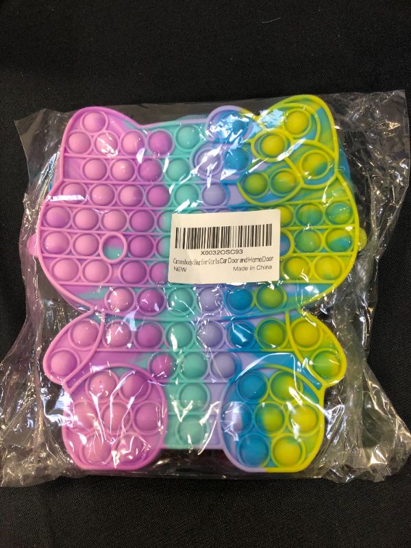 Photo 1 of Pop it Purse Fidget POP IT Bag for Girls Pop it Bags pop it Fidget Purse Bags Toys for Girls Fidget Purse Cross Body Handbags Cute Purse Sensory Toys Rainbow pop Bag Hello Kitty
