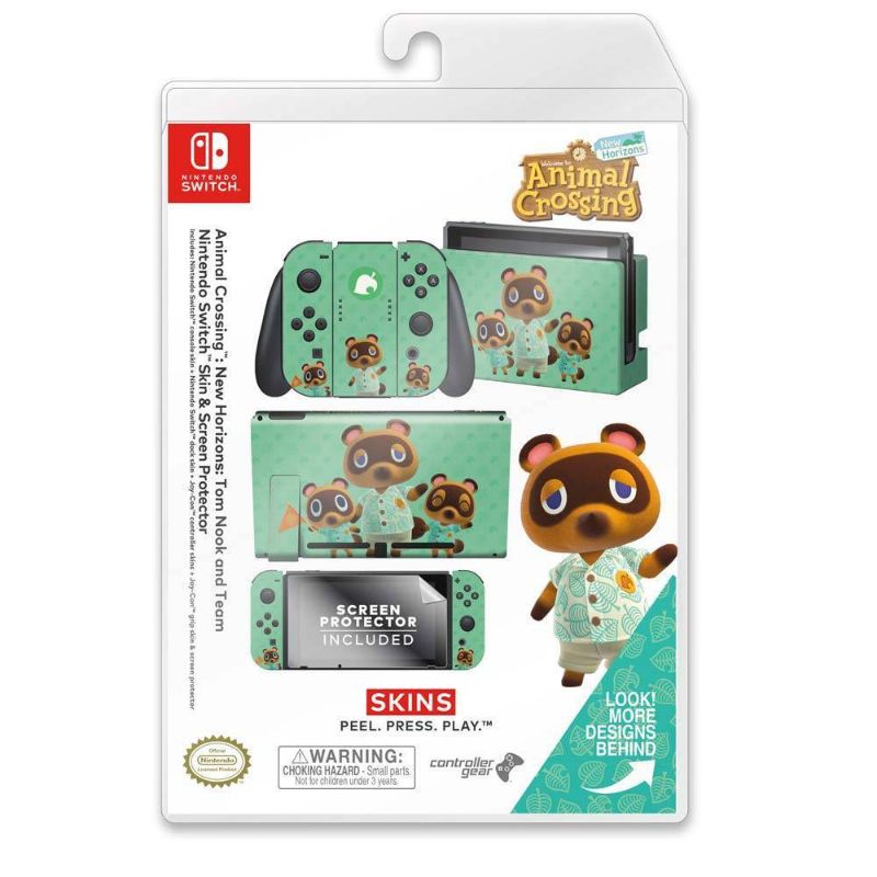 Photo 1 of Animal Crossing New Horizon: Tom Nook and Team Skin and Screen Protector for Nintendo Switch
