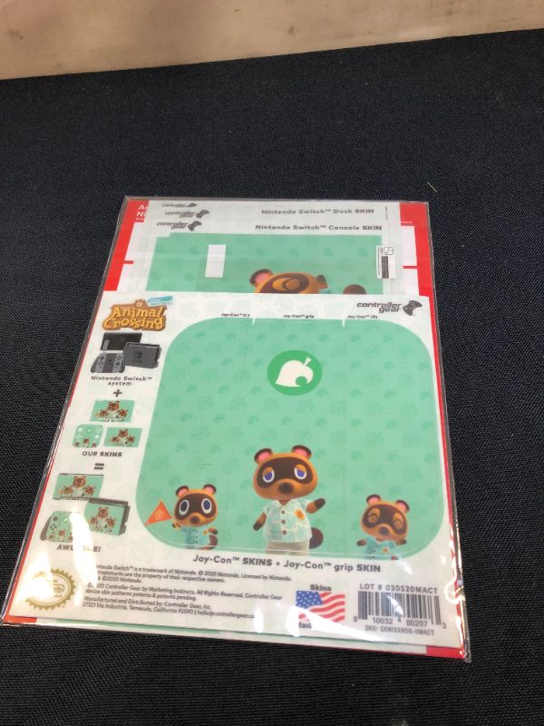 Photo 3 of Animal Crossing New Horizon: Tom Nook and Team Skin and Screen Protector for Nintendo Switch
