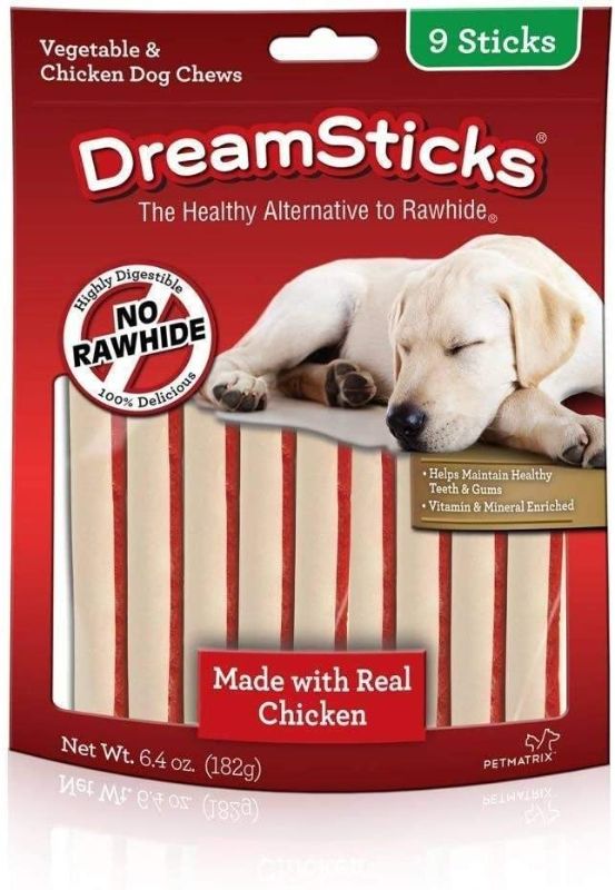 Photo 1 of 2 PACK - Dreambone Dreamsticks Dog Chew Made Wholesome Vegetables & Real Chicken, Easy To Digest, Rawhide-Free - 24 Sticks TOTAL
EXP 2023-2024