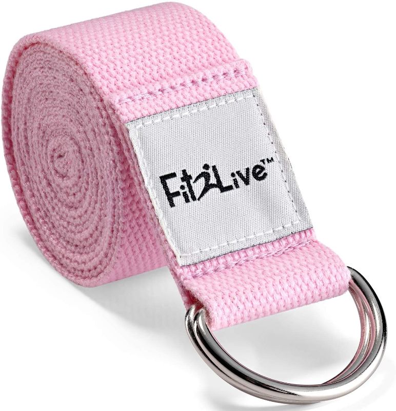 Photo 1 of 2 PACK - Fit2Live Yoga Strap with Adjustable D Ring - Yoga Straps Aids Pose Expression, Provides Support and Reduces Straining and Stretching