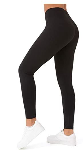 Photo 1 of Bamans Leggings for Women, Stretch Mid-Rise Leggings, Not See Through Workout Leggings - MEDIUM 
