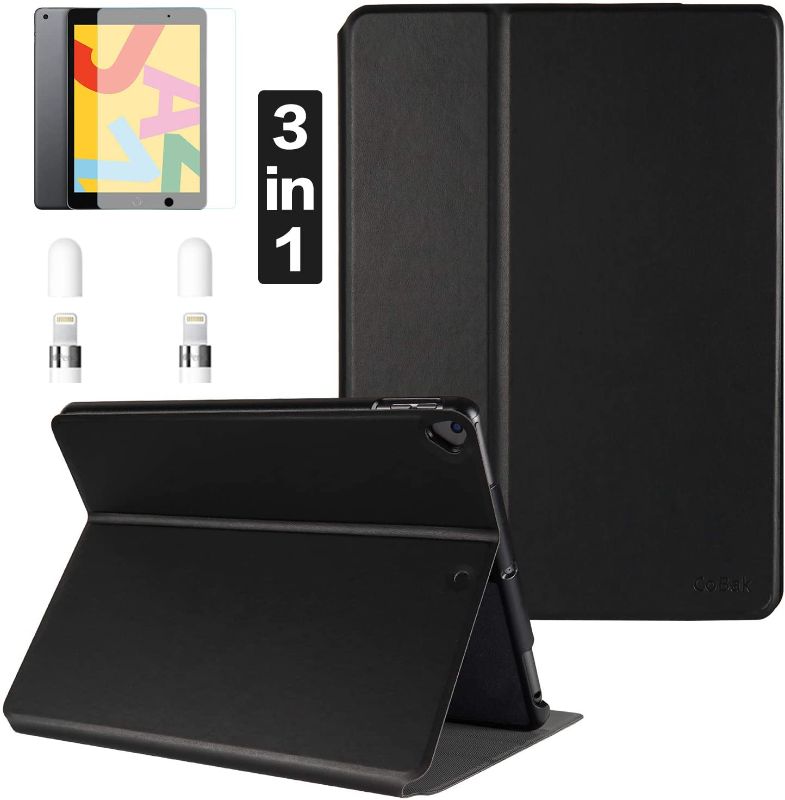 Photo 1 of CoBak Case for New iPad 8th Gen (2020) / 7th Generation (2019) 10.2 Inch Includes Leather Case,Screen Protector and Apple Pencil Caps- Fits iPad Air 3rd Generation 10.5", iPad Pro 10.5" 2017
