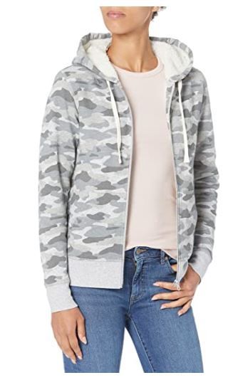 Photo 1 of Amazon Essentials Women's Sherpa-Lined Fleece Full-Zip Hooded Jacket - XS