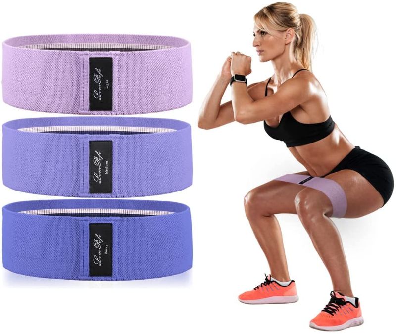 Photo 1 of Booty Bands Purple Set,Resistance Bands for Legs and Butts , Nonslip Workout Bands, Fitness Bands for Home and Gym
