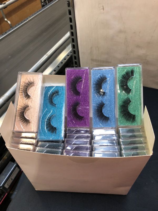 Photo 2 of Faux Mink Eyelashes Wholesale 10 Styles 60 Pairs 3D Lashes Bulk with Portable Boxes
