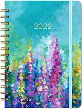 Photo 1 of 2022 Planner - 2022 Weekly & Monthly Planner with Tabs, 6.3" x 8.4", Jan.2022 - Dec. 2022, Hardcover with Back Pocket + Thick Paper + Banded, Twin-Wire Binding - Oil Painting ( 3 pack ) 