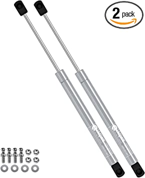Photo 1 of 15Inch Lift Support Gas Spring 445N/100Lbs Struts Lid Stay for Window RV Bed Camper Shell Tonneau Cover Floor Hatch Set of 2 by IAQWE, Sliver