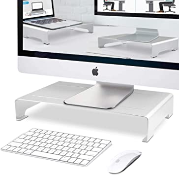 Photo 1 of Monitor Stand Riser, RAINBEAN Custom Size Monitor Riser/Computer Stand for Home Office Business w/Sturdy Platform, PC Desk Stand for Keyboard Storage & Multi-Media Laptop Printer TV Screen