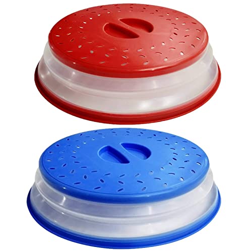 Photo 1 of  Vented Collapsible Microwave Plate Cover, 2 Pack Collapsible Microwave Splatter over 