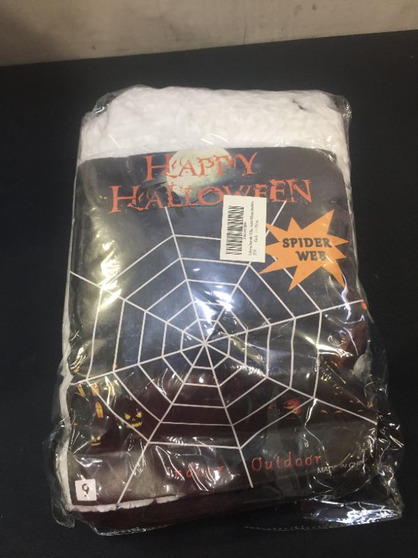 Photo 2 of 4 Pack Halloween Scary Spider Decorations Outdoor, 59''+35'' Large Scary Spider and 275'' Triangular + 157'' Round Big Spider Web with Stretch Web Ground Stakes for Indoor Halloween