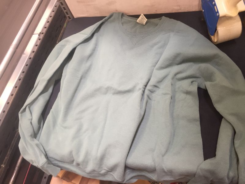 Photo 2 of Men's ComfortWash Garment Dyed Fleece Sweatshirt CYPRESS GREEN 
SIZE 2XL