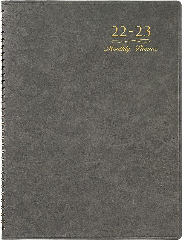 Photo 1 of 2022-2023 Monthly Planner - Planner 2022 from January 2022 - December 2023 Covering 2 Years, with Tabs & Pocket & Label, 9" x 11", Contacts and Passwords + Two-Sided Back Pocket + Premium Thick Pap (2 PACK)