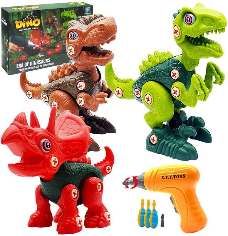 Photo 1 of DINOSAUR ASSEMBLE TOYS 3+ AGES 
STOCK PHOTO MAY VARY 
PACKAGING HAS MINOR DAMAGE 