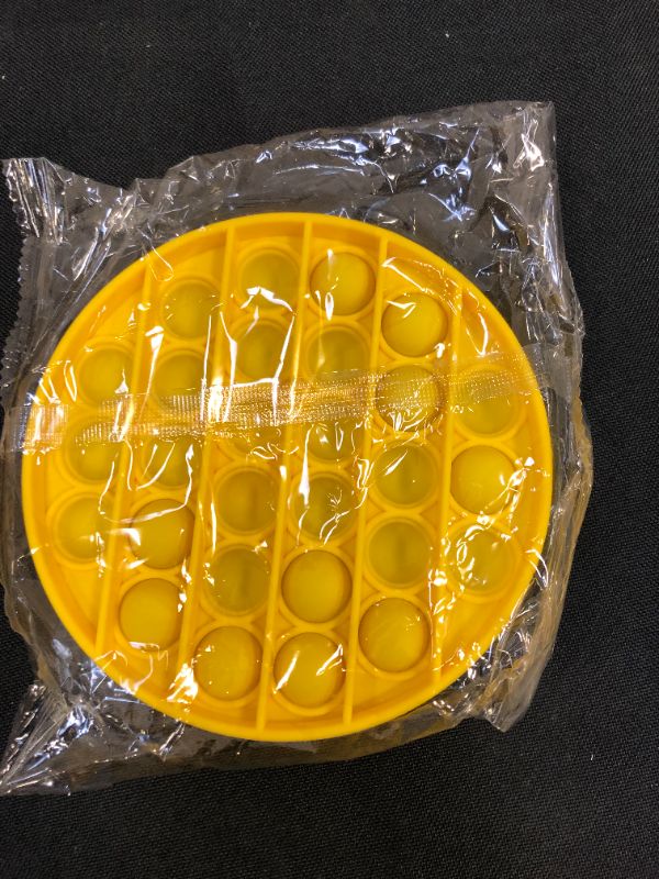 Photo 1 of HEADMALL Pop Bubble Fidget Toy for Adults Stress Relief, Bubble Popping Sensory Toy for Kids Training?with CPC Certification Warranty for One Year Replacement (Round/Yellow-1Pcs)
