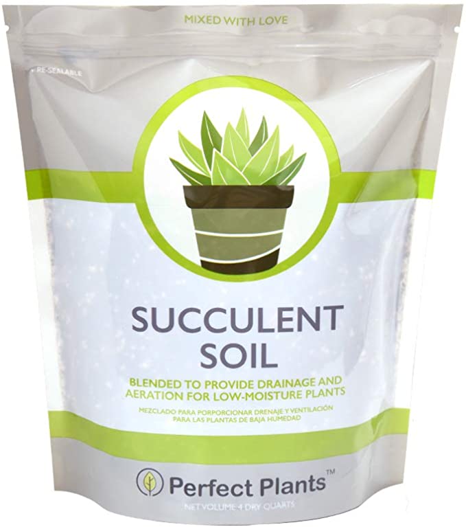 Photo 1 of All Natural Succulent and Cactus Soil Mix by Perfect Plants | Made in The USA | 4 Quarts for All Succulent Varieties | Formulated for Proper Drainage
