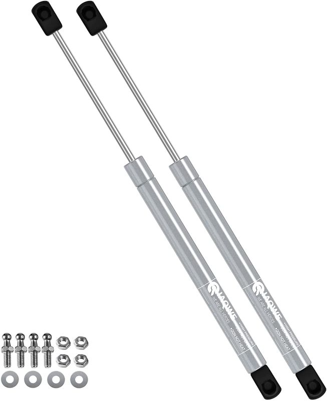 Photo 1 of 15Inch Lift Support Gas Spring 445N/100Lbs Struts Lid Stay for Window RV Bed Camper Shell Tonneau Cover Floor Hatch Set of 2 by IAQWE, Sliver
