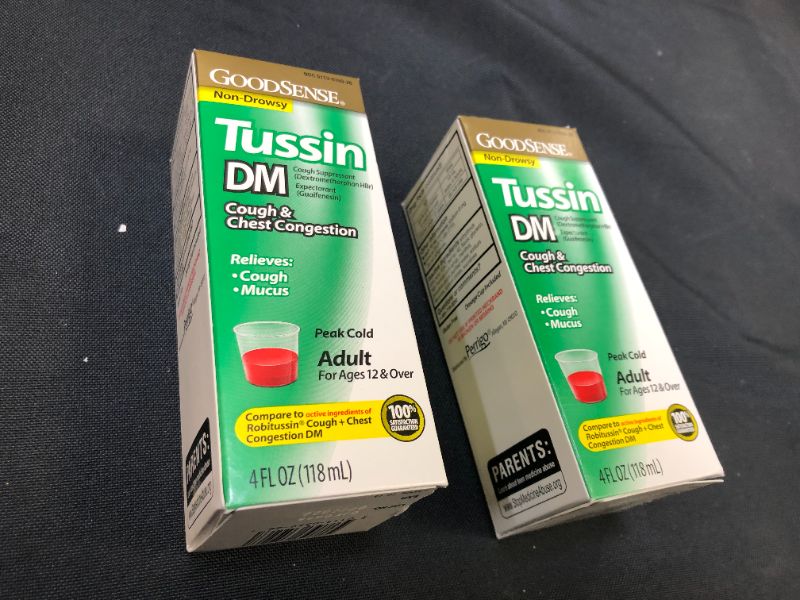 Photo 2 of 2 PACKS Good Sense Tussin DM, Cough and Chest Congestion, 4 Oz EXP----07-2022
