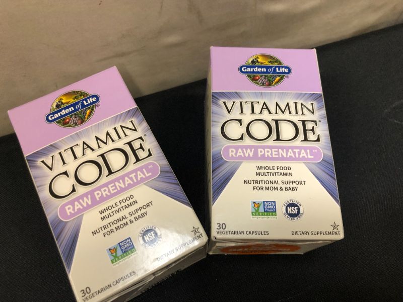 Photo 2 of  2 Pack Vitamin Code Raw Prenatal Capsules  30 Vegetarian Capsules EXP--06-2022
