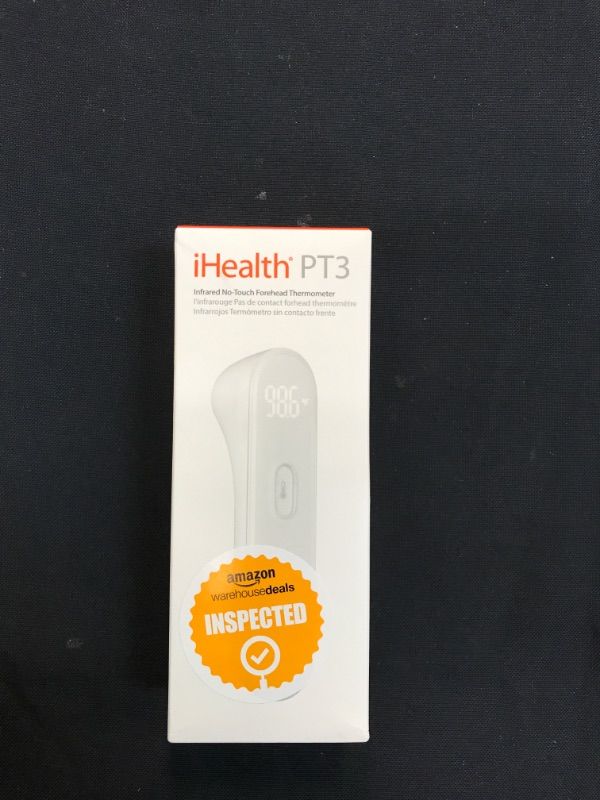 Photo 2 of iHealth No-Touch Forehead Thermometer, Digital Infrared Thermometer for Adults and Kids, Touchless Baby Thermometer, 3 Ultra-Sensitive Sensors, Large LED Digits, Quiet Vibration Feedback, Non Contact
