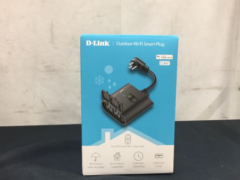 Photo 2 of D-Link Wi-Fi Smart Outdoor Plug with 2 Outlets and 1 USB Port SEALED New In Box (Brand New Factory Sealed)
