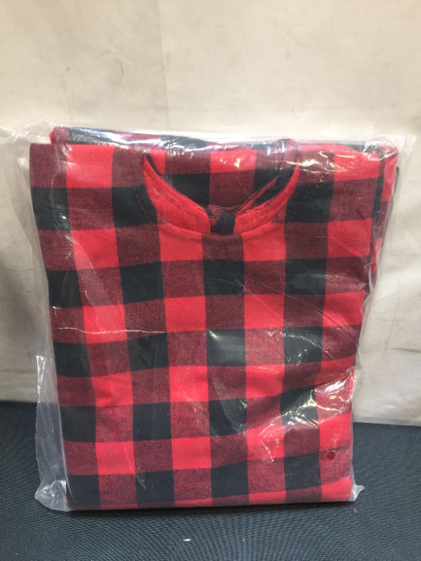 Photo 3 of 48 Inches Christmas Tree Skirt Red and Black Plaid Buffalo Check Double Layers Skirts for Christmas Decorations Indoor Outdoor, Xmas Party Holiday Ornaments (48 Inches)
