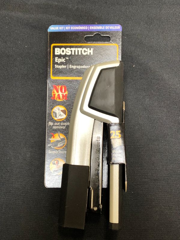 Photo 2 of Bosttich Epic Desktop Stapler with Antimicrobial Protection, Silver
