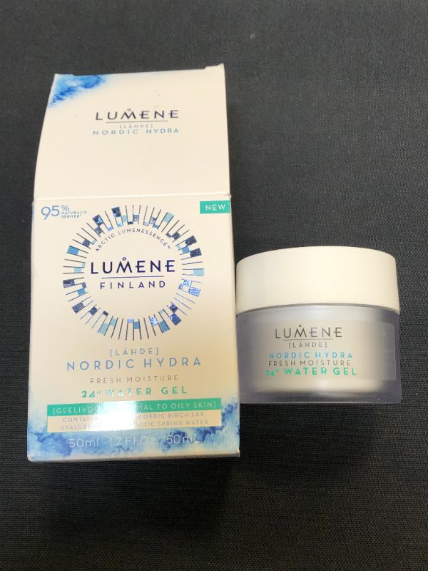 Photo 2 of Lumene Nordic Hydra [Lähde] Moisture 24h Water Gel 50 ml, Fresh Gel Texture, Normal to Oily Skin, 1.69 Fl Oz
