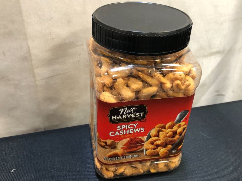 Photo 2 of  Nut Harvest Cashews, Spicy, 24 oz jar EXP--08-Mar-2022

