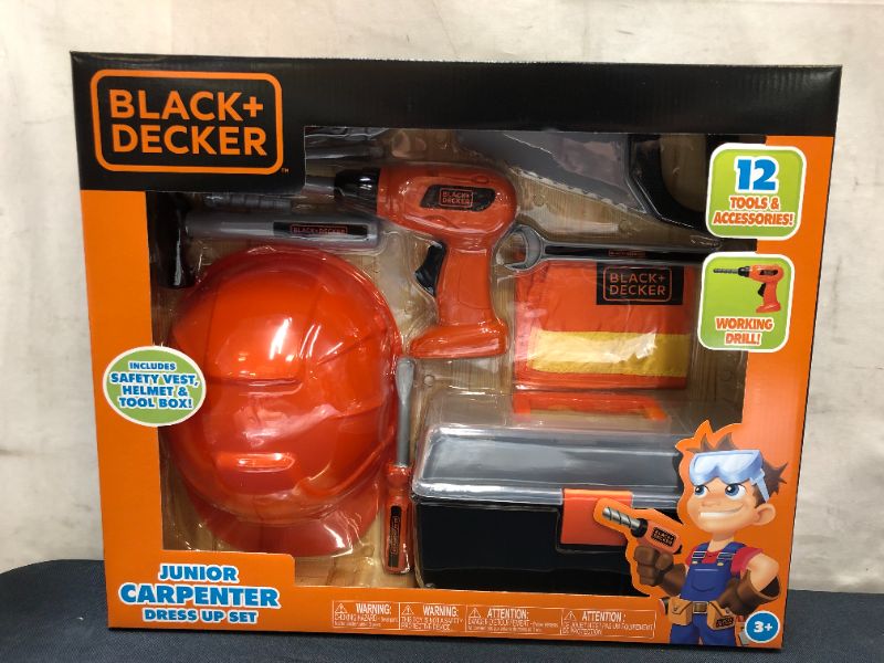 Photo 3 of BLACK+DECKER Junior Carpenter Dress Up Set - 12pc(Brand new factory sealed)
