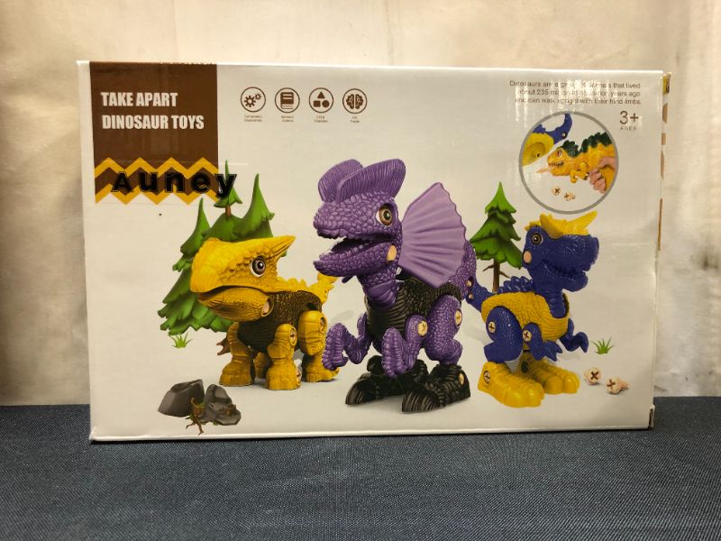 Photo 2 of Auney Take Apart Dinosaur Toys for Kids, Dino Building Toy Set with Electric Drill, Engineering Play Kit for Boys and Girls
