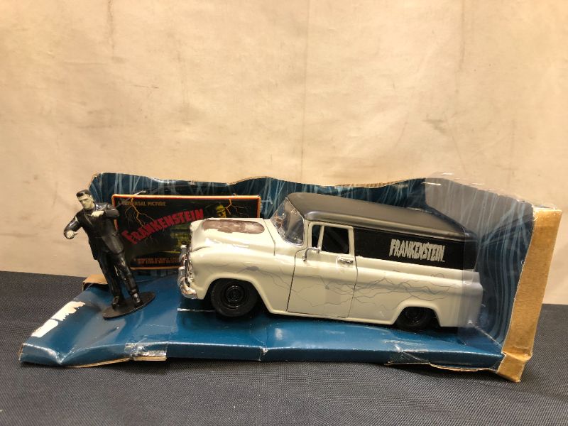 Photo 2 of Jada Toys Universal Monsters 1957 Chevy Suburban Die-cast Car & 2.75" Frankenstein Figure, Toys for Kids and Adults
