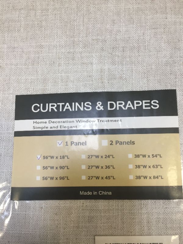 Photo 1 of curtain and drapes 
56 " w x 18 L