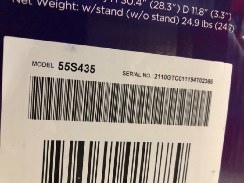 Photo 1 of TCL 55" Class 4-Series 4K UHD HDR Smart Roku TV – 55S435

