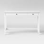 Photo 1 of Carson Wood Writing Desk with Drawers White - Threshold™

