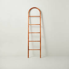 Photo 1 of 6' Arched Wood Throw Blanket Ladder Brown - Hearth & Hand™ with Magnolia

