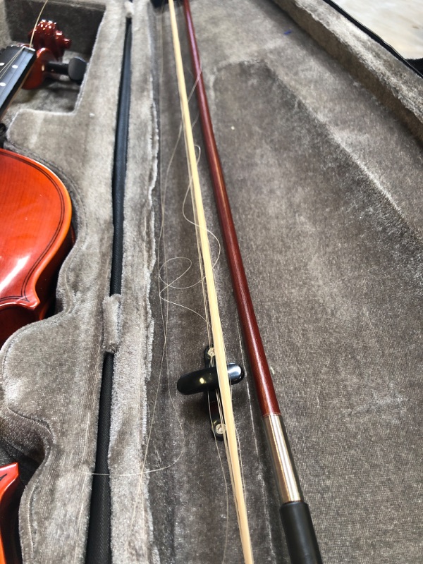 Photo 5 of Eastar 4/4 Violin Set Full Size Fiddle for Adults with Hard Case, Shoulder Rest, Rosin, Two Bows, Clip-on Tuner and Extra Strings?EVA-330