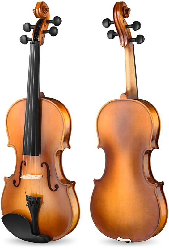 Photo 1 of Eastar 4/4 Violin Set Full Size Fiddle for Adults with Hard Case, Shoulder Rest, Rosin, Two Bows, Clip-on Tuner and Extra Strings?EVA-330