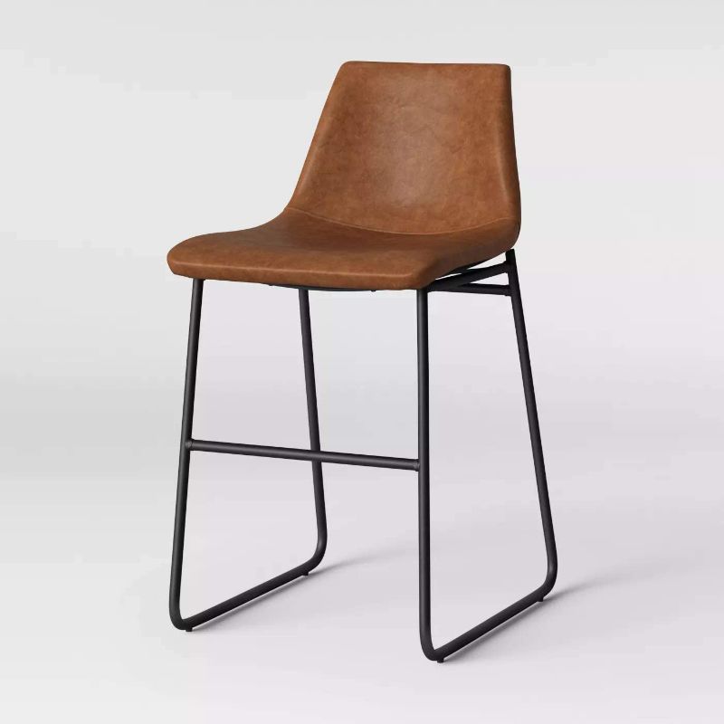 Photo 1 of Bowden Upholstered Molded Faux Leather Counter Height Barstool - Project 62™